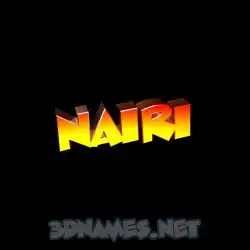 nairi in Black Background style - 3D name wallpaper