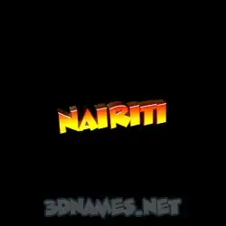 nairiti in Black Background style - 3D name wallpaper