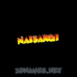naisargi in Black Background style - 3D name wallpaper