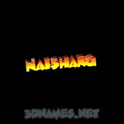naisharg in Black Background style - 3D name wallpaper