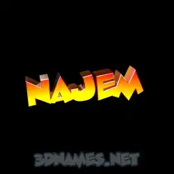 najem in Black Background style - 3D name wallpaper