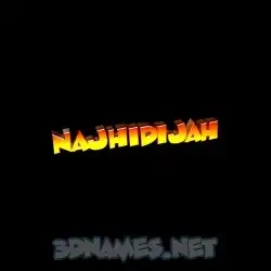 najhidijah in Black Background style - 3D name wallpaper