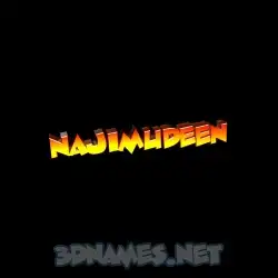 najimudeen in Black Background style - 3D name wallpaper