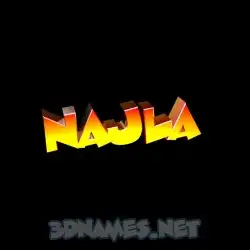 najla in Black Background style - 3D name wallpaper