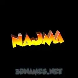 najma in Black Background style - 3D name wallpaper
