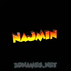 najmin in Black Background style - 3D name wallpaper