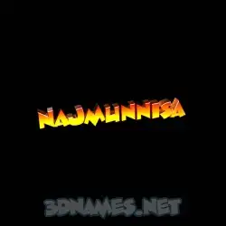 najmunnisa in Black Background style - 3D name wallpaper