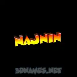 najnin in Black Background style - 3D name wallpaper