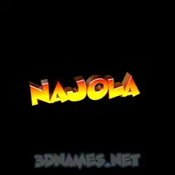 najola in Black Background style - 3D name wallpaper