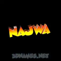 najwa in Black Background style - 3D name wallpaper