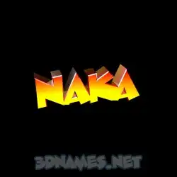 naka in Black Background style - 3D name wallpaper