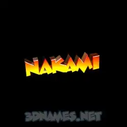 nakami in Black Background style - 3D name wallpaper