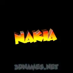 nakia in Black Background style - 3D name wallpaper