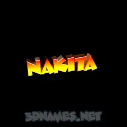 nakita in Black Background style - 3D name wallpaper