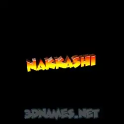 nakkashi in Black Background style - 3D name wallpaper