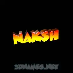 naksh in Black Background style - 3D name wallpaper