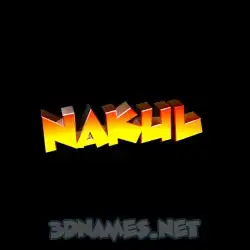 nakul in Black Background style - 3D name wallpaper