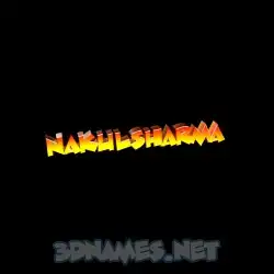 nakulsharma in Black Background style - 3D name wallpaper