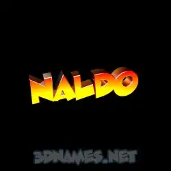 naldo in Black Background style - 3D name wallpaper