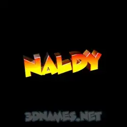 naldy in Black Background style - 3D name wallpaper