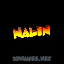 nalin in Black Background style - 3D name wallpaper