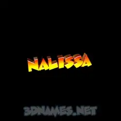 nalissa in Black Background style - 3D name wallpaper