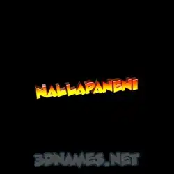 nallapaneni in Black Background style - 3D name wallpaper