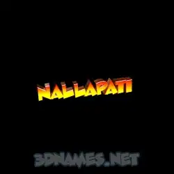 nallapati in Black Background style - 3D name wallpaper