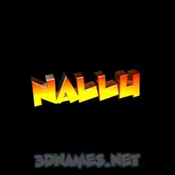 nallu in Black Background style - 3D name wallpaper