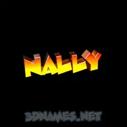 nally in Black Background style - 3D name wallpaper