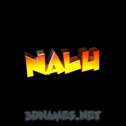 nalu in Black Background style - 3D name wallpaper