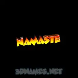 namaste in Black Background style - 3D name wallpaper
