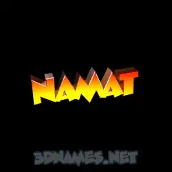 namat in Black Background style - 3D name wallpaper