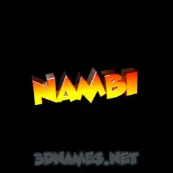 nambi in Black Background style - 3D name wallpaper