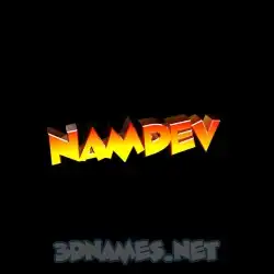 namdev in Black Background style - 3D name wallpaper