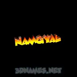 namgyal in Black Background style - 3D name wallpaper