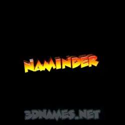 naminder in Black Background style - 3D name wallpaper