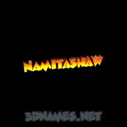 namitashaw in Black Background style - 3D name wallpaper