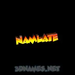 namlate in Black Background style - 3D name wallpaper