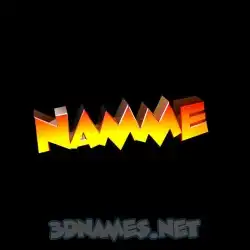 namme in Black Background style - 3D name wallpaper