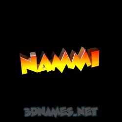 nammi in Black Background style - 3D name wallpaper