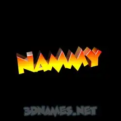 nammy in Black Background style - 3D name wallpaper