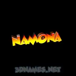 namona in Black Background style - 3D name wallpaper