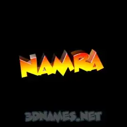 namra in Black Background style - 3D name wallpaper