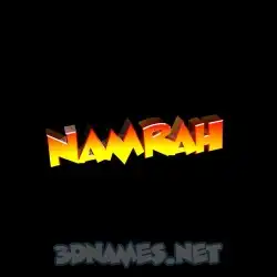 namrah in Black Background style - 3D name wallpaper