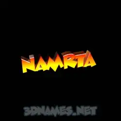 namrta in Black Background style - 3D name wallpaper