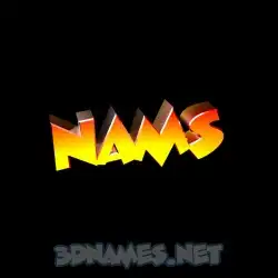 nams in Black Background style - 3D name wallpaper