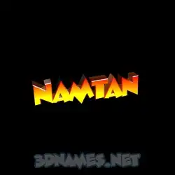 namtan in Black Background style - 3D name wallpaper