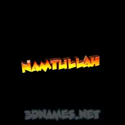 namtullah in Black Background style - 3D name wallpaper