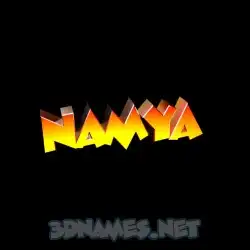 namya in Black Background style - 3D name wallpaper